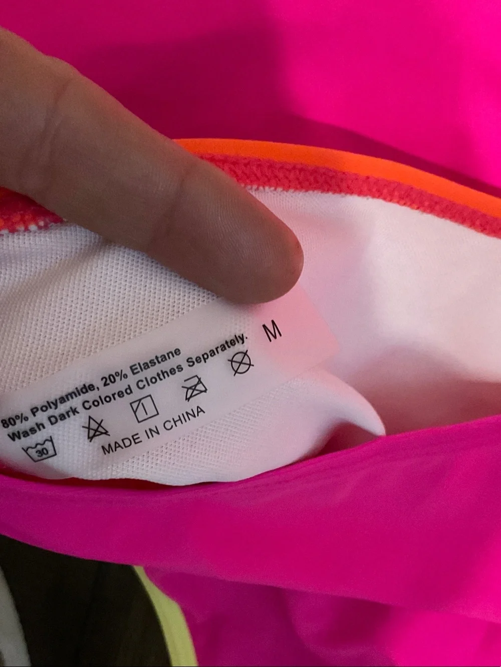 Amazon Kids Hot Pink, Orange & Yellow Two-Piece Swim Set